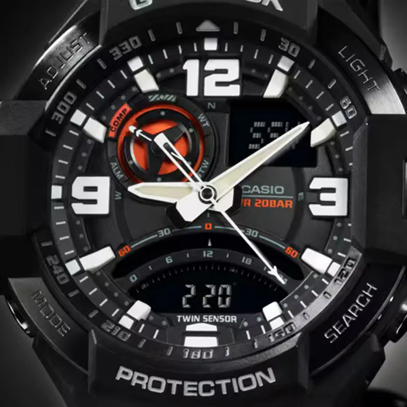 G-Shock Master of G-Air Pilot-Inspired Twin Sensor Men's Watch- GA-1000-1A